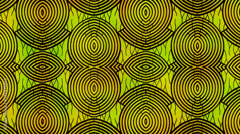 Colorful African fabric, seamless and textured pattern, geometric design, high definition (HD) photo
