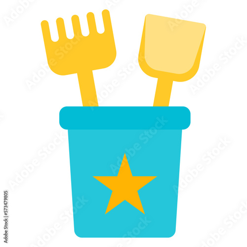 pail flat icon