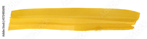 yellow brush isolated on transparent background yellow watercolor,png.