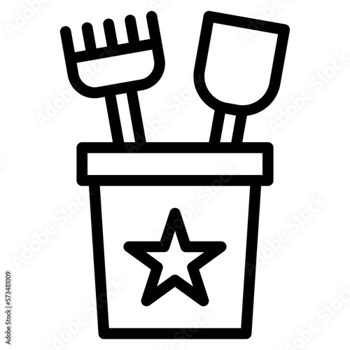 pail outline icon