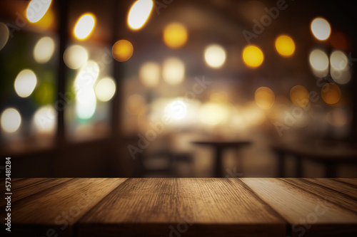 Blank Kitchen Table  Blur Background  Generative AI