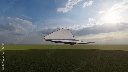 white paper plane in grass field