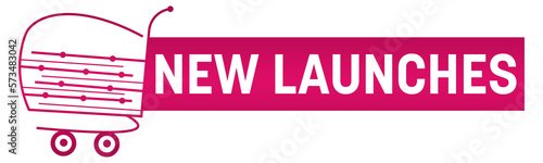 New Launches Pink Magenta Shopping Cart Horizontal 