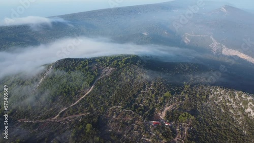 island Hvar in the mist