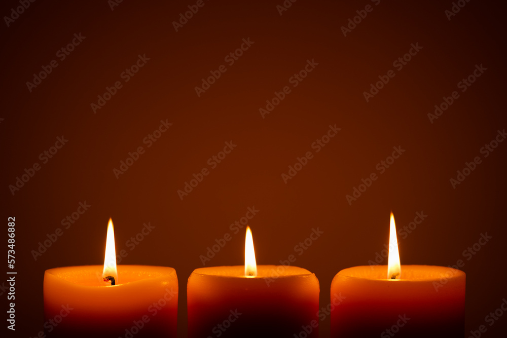 Burning candles in the dark Burning candles in the dark