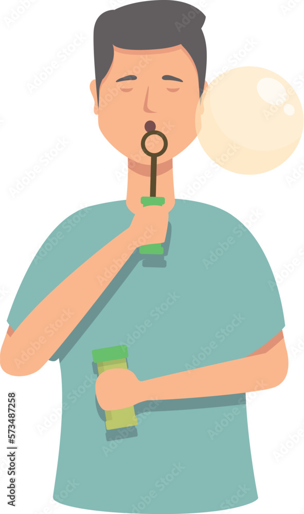 Liquid blow icon cartoon vector. Foam play. Summer game Liquid blow icon cartoon vector. Foam play. Summer game