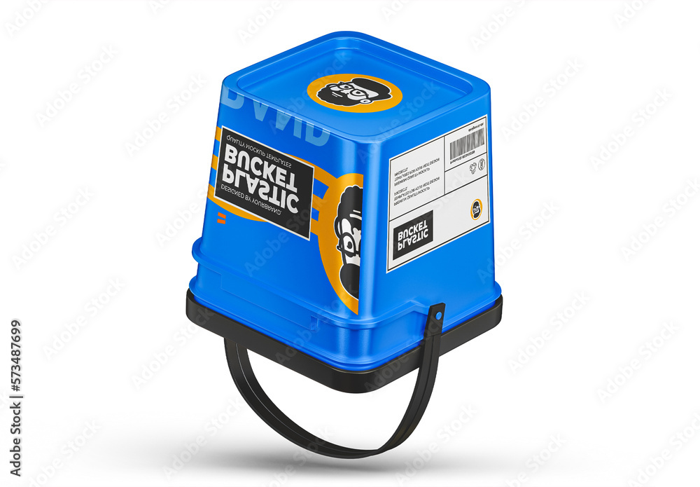Upside Down Plastic Bucket Mockup Stock Template Adobe Stock