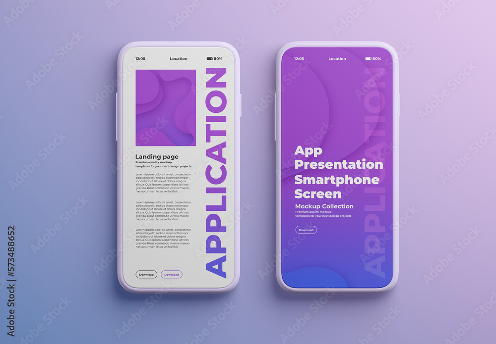 Mobile App Presentation Mockup Stock Template Adobe Stock