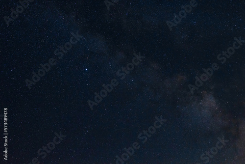 Milky Way stars and constellations on evening sky. © astrosystem