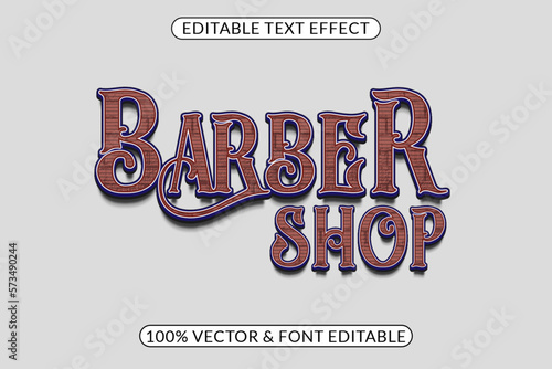 Editable Barber Shop text effect