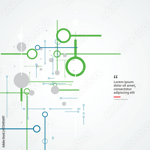 Abstract connecting dots and lines. Modern science and technology background. Vector illustration