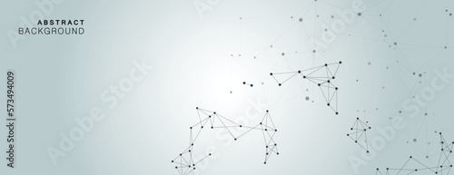 Vector connect lines and dots. Banner template for technology. Modern network background