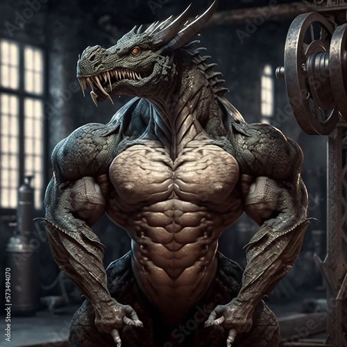 dragon in gym