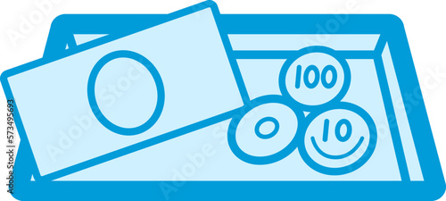 コイントレーのシンプルなイラストアイコン