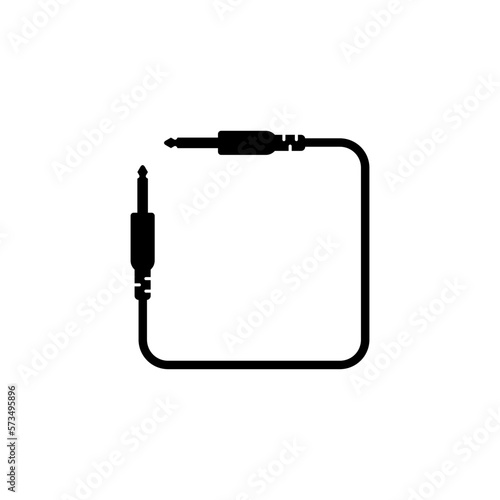 Audio jack icon isolated on white background.
