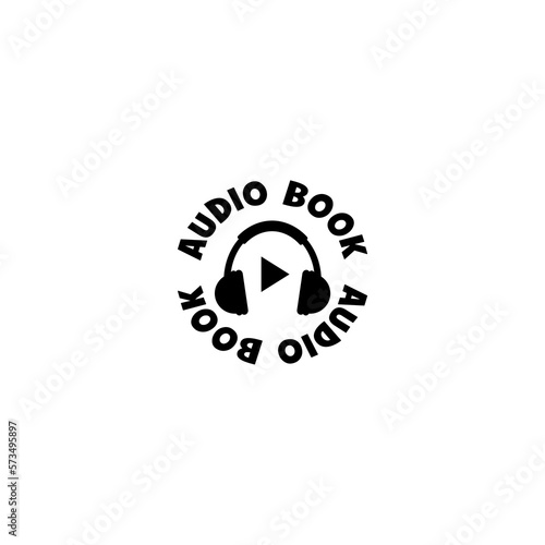  Audio book icon isolated on white background. 