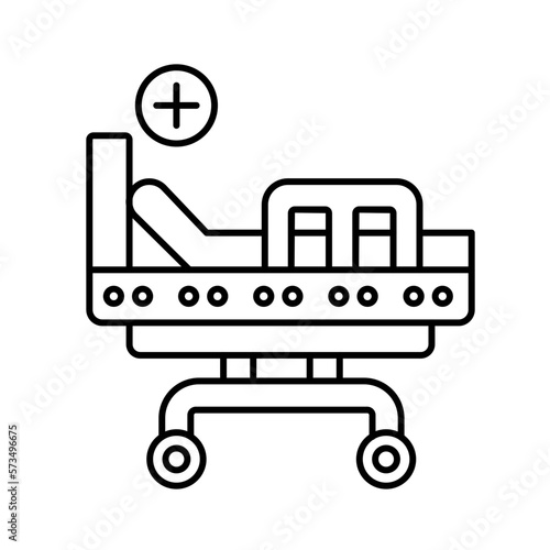 icu stretcher Vector Icon

