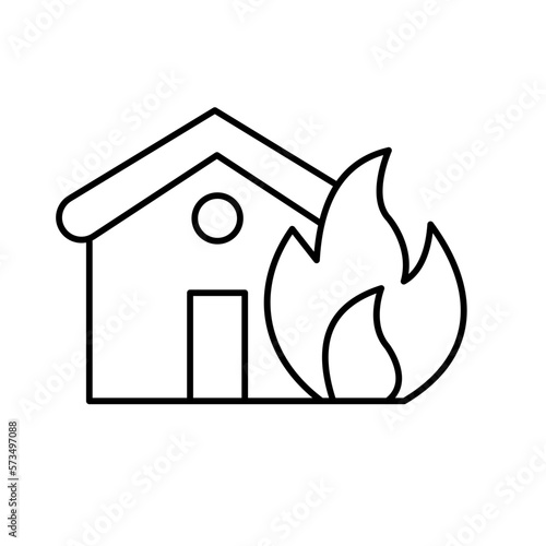 Burning building Vector Icon