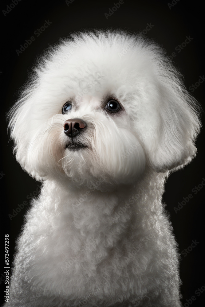 close-up portrait of a bichon frize close-up portrait of a bichon frize