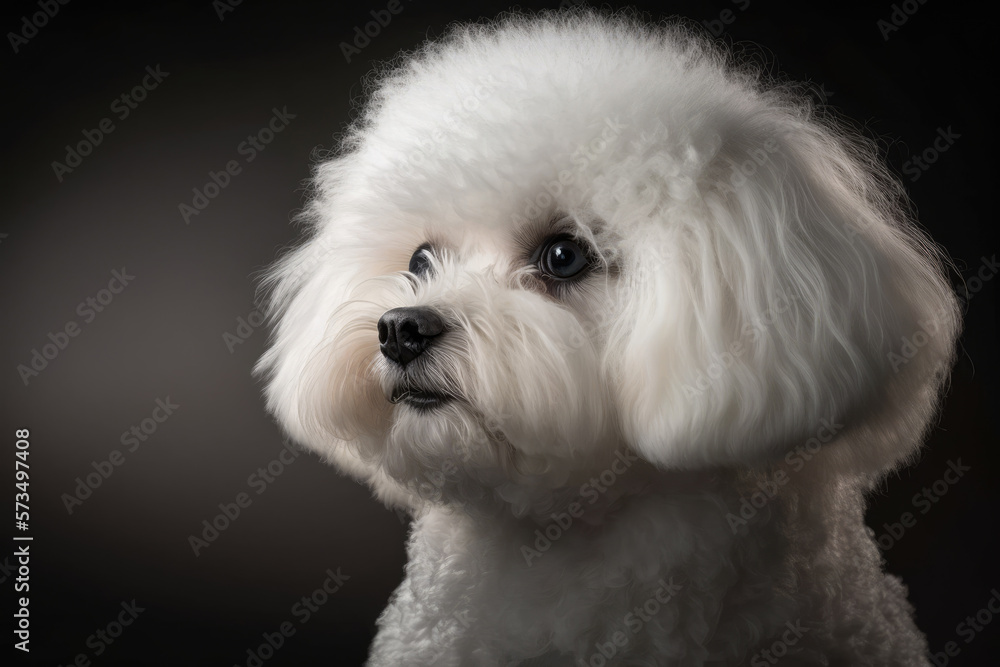 close-up portrait of a bichon frize close-up portrait of a bichon frize