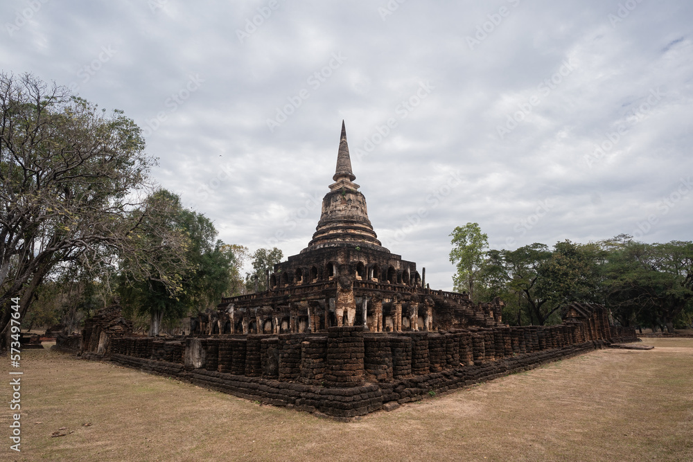 Wat Chang Lom at Si satchanalai historical park, Sukhothai Province, Thailand, world heritage