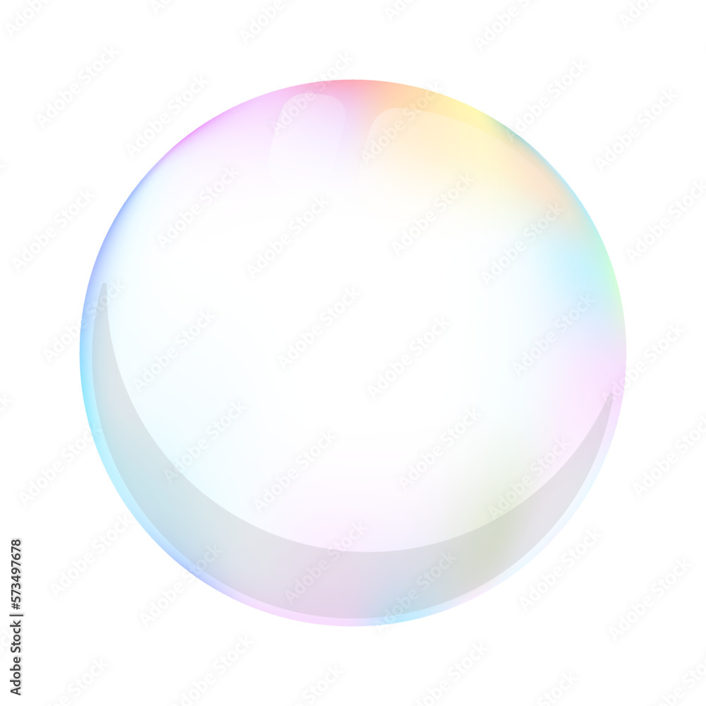 Soap bubble in pastel colors in 3D. Bubble vector illustration. Soap bubble in pastel colors in 3D. Bubble vector illustration.