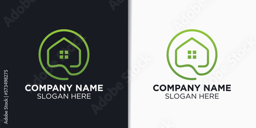 wooden house logo vector, building logo template