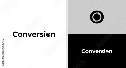 CONVERSION LOGO WORDMARK SHIFT NEGATIVE SPACE EDITABLE