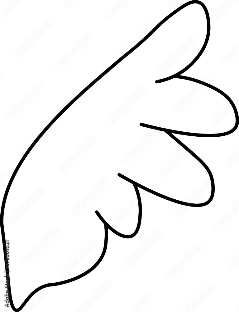 Fototapeta premium wing design illustration isolated on transparent background