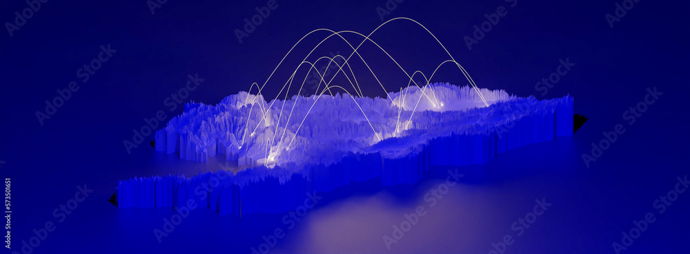 Kyrgyzstan concept map, map of Kyrgyzstan suitable for technology