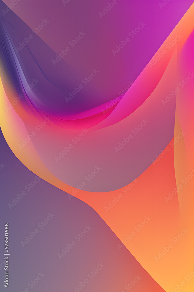 abstract background with waves, gradient, generative AI