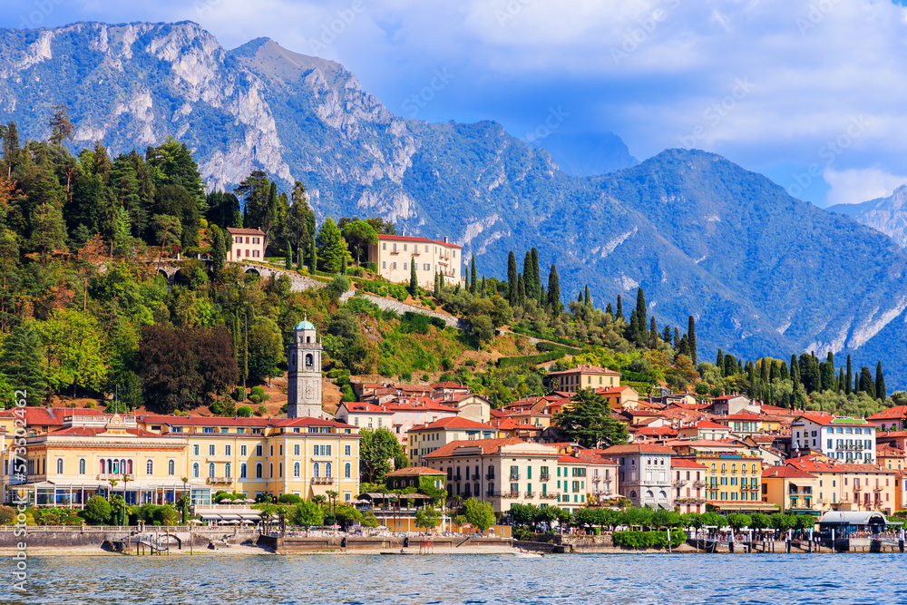 Como Lake. Bellagio town. Italian traditional lake village. Italy, Europe.