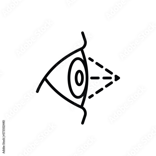 Laser eye surgery flat icon..Ophthalmology. Lasik vision correction. Vector illustration.
