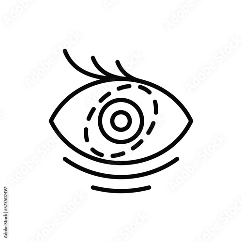 Astigmatism thin line icon. Ophthalmology vector illustration.