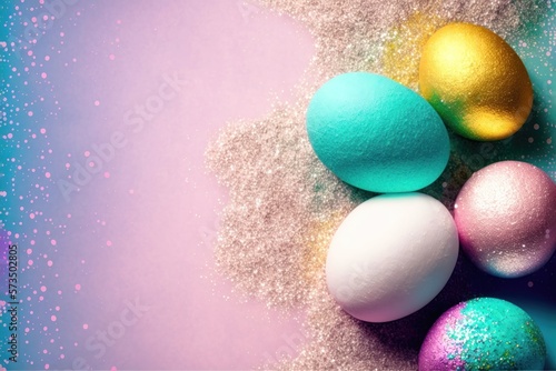 Sparkling Easter Egg Delight. Generative AI