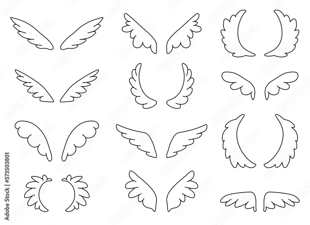 wing vector design illustration isolated on white background wing vector design illustration isolated on white background