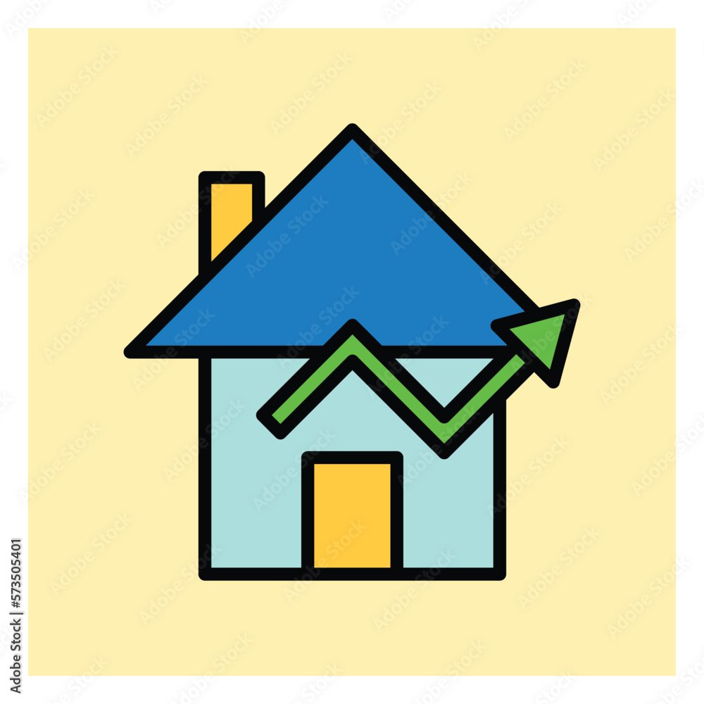 Real Estate Color Filled Icon Real Estate Color Filled Icon