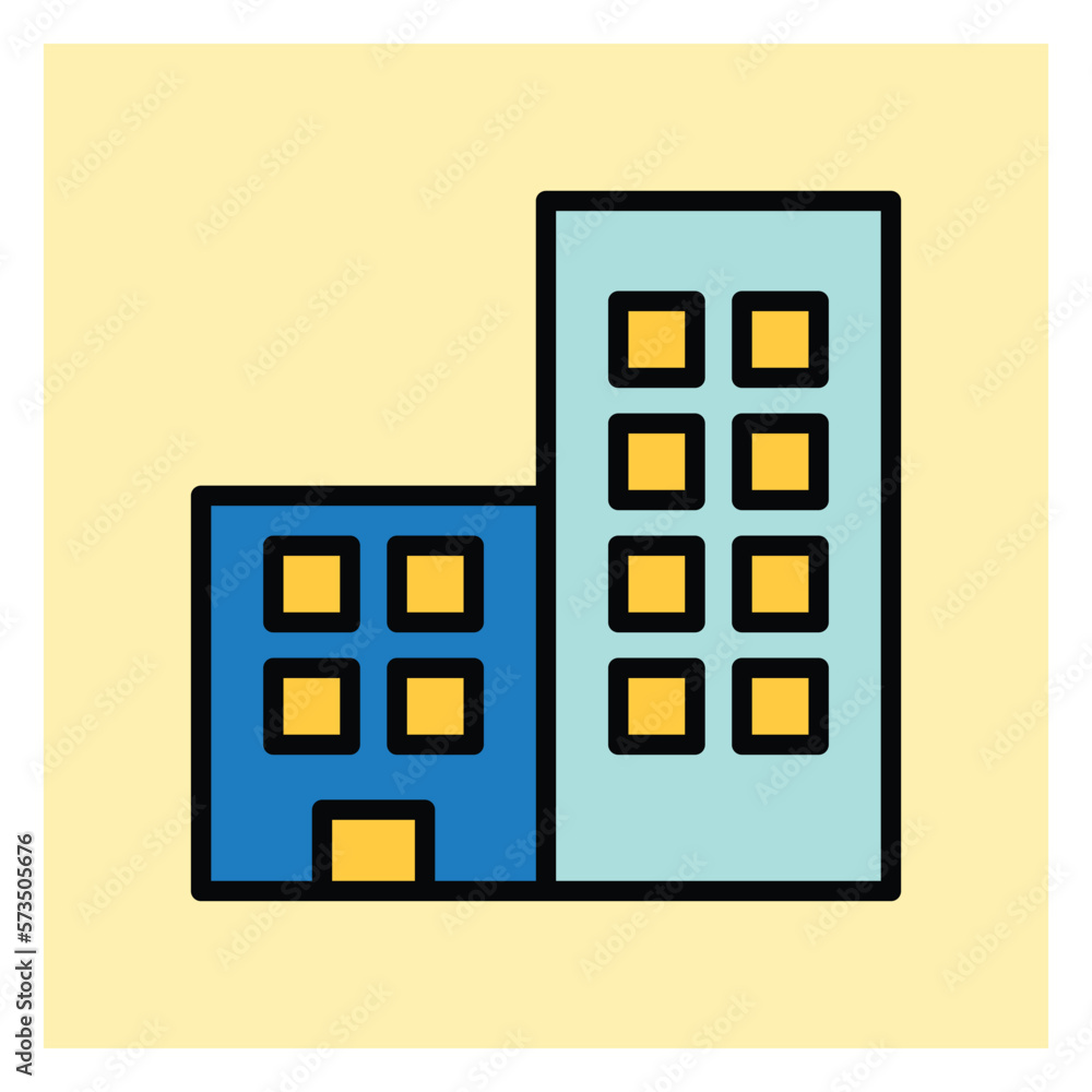 Real Estate Color Filled Icon Real Estate Color Filled Icon