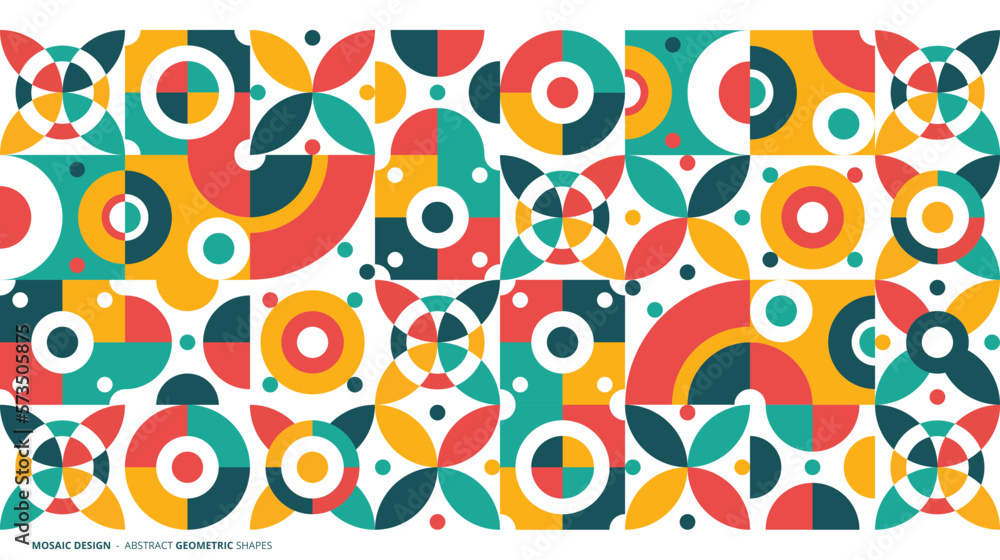 Abstract flat colorful mosaic background Abstract flat colorful mosaic background