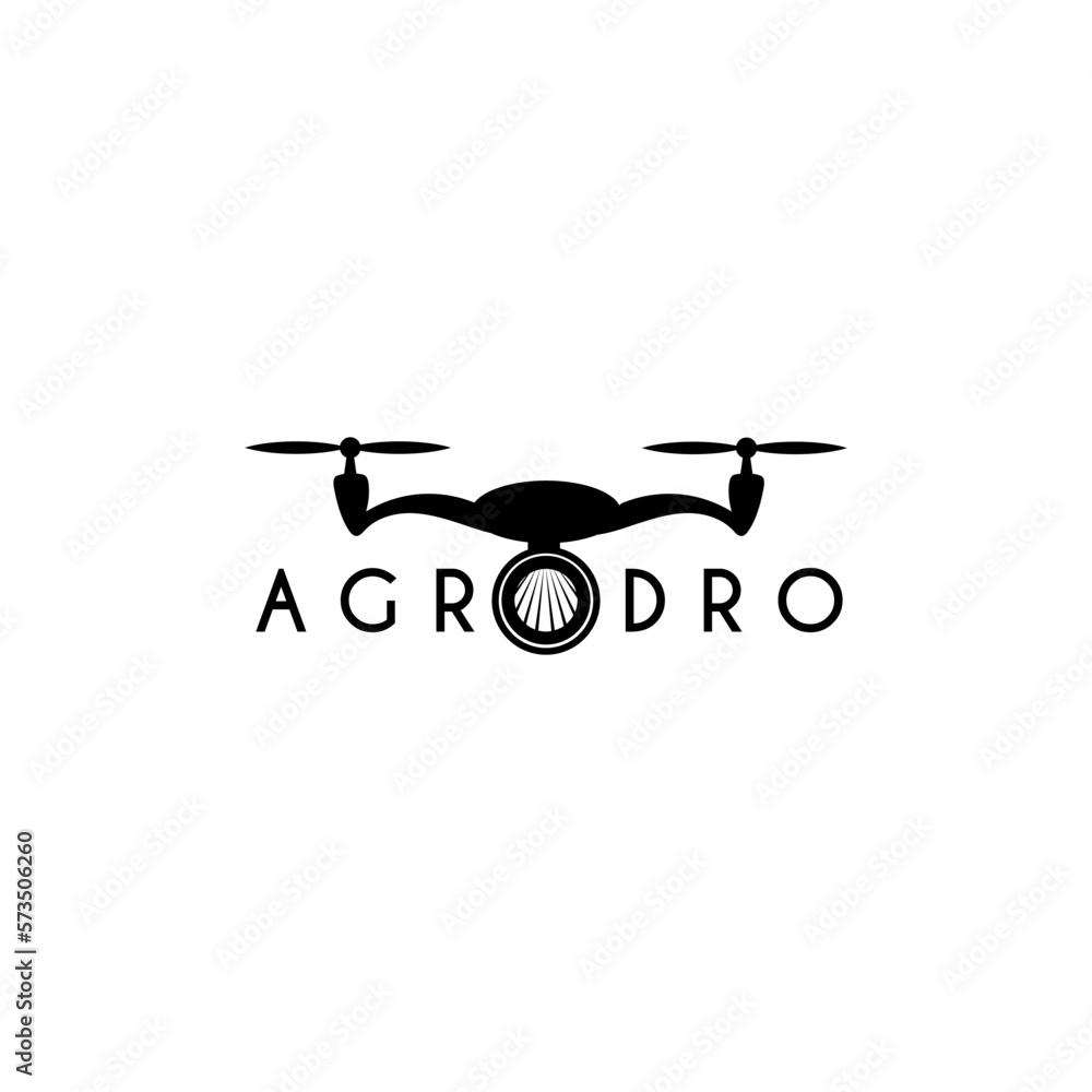 AgroDro. Black image of agricultural drone.