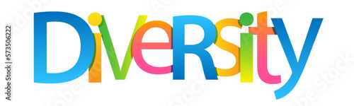DIVERSITY colorful vector typography banner
