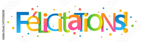 FELICITATIONS! bannière typographique