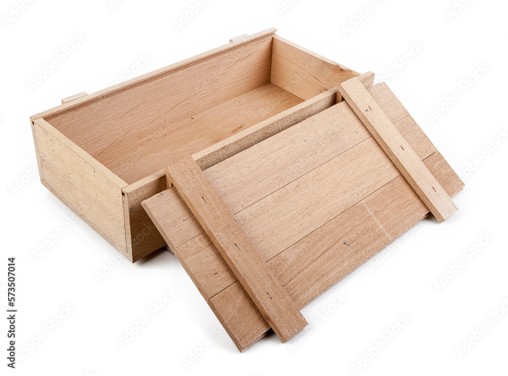 Wooden box isolated on a white background. Wooden box isolated on a white background.