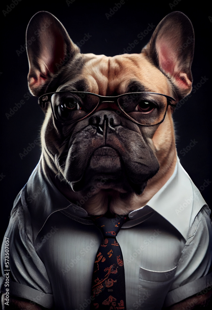 french bulldog in a suit Generate Ai