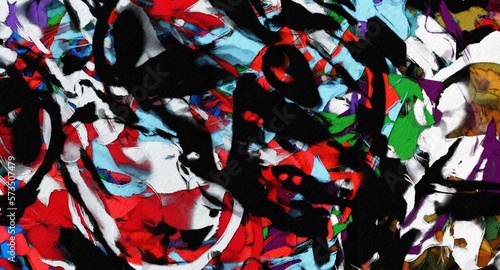 abstract psychedelic background from color chaotic blurred stains brush strokes of different sizes