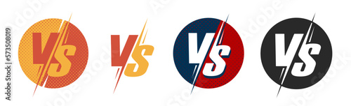 Vs battle logo icon vector, versus v s letters for fight game black pictogram design, simple yellow red pop art stamp logotype graphic illustration, duel challenge symbol set clipart image
