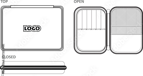 Kids pencil box drawing illustration. books coloring. mockup, multipurpose