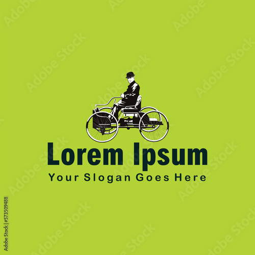four wheel bike logo design template