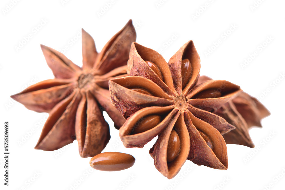 Star anise isolated on white background