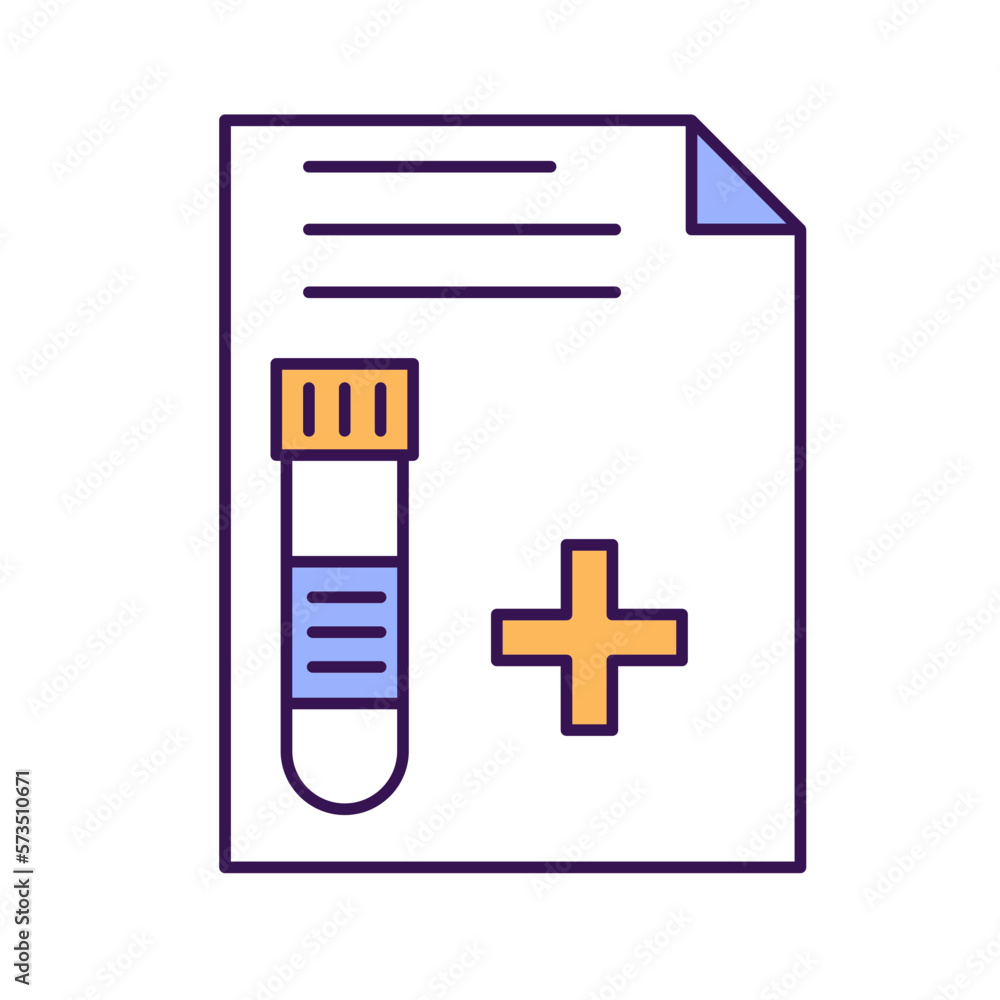 Obraz premium Blood testing report Vector Icon